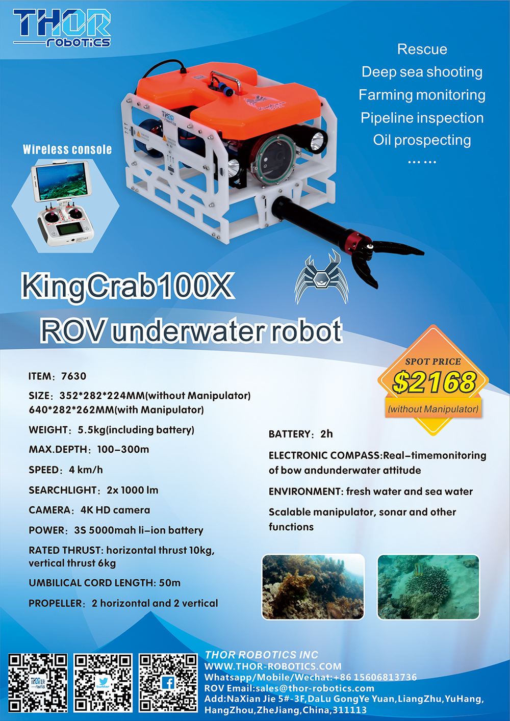 Thor robotics underwater best sale drone
